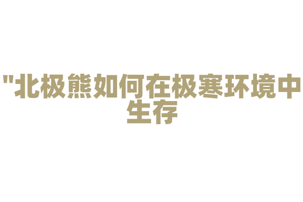 "北极熊如何在极寒环境中生存？"